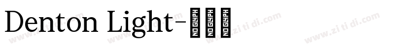 Denton Light字体转换